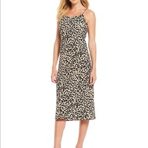 Sugarlips Cale Leopard Print Midi Slip Dress